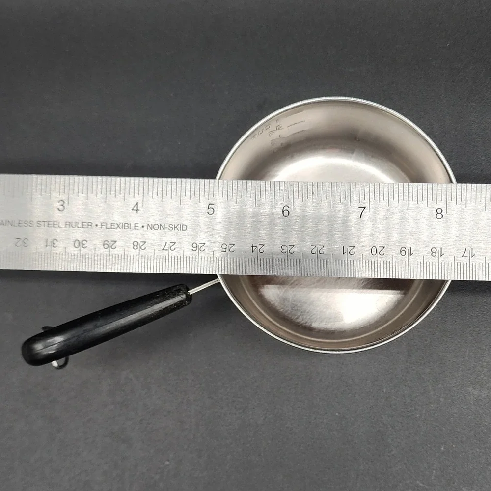 Revere Ware 1 Cup Silver Copper Bottom Mini Measuring Pot Vintage Kitchen Decor